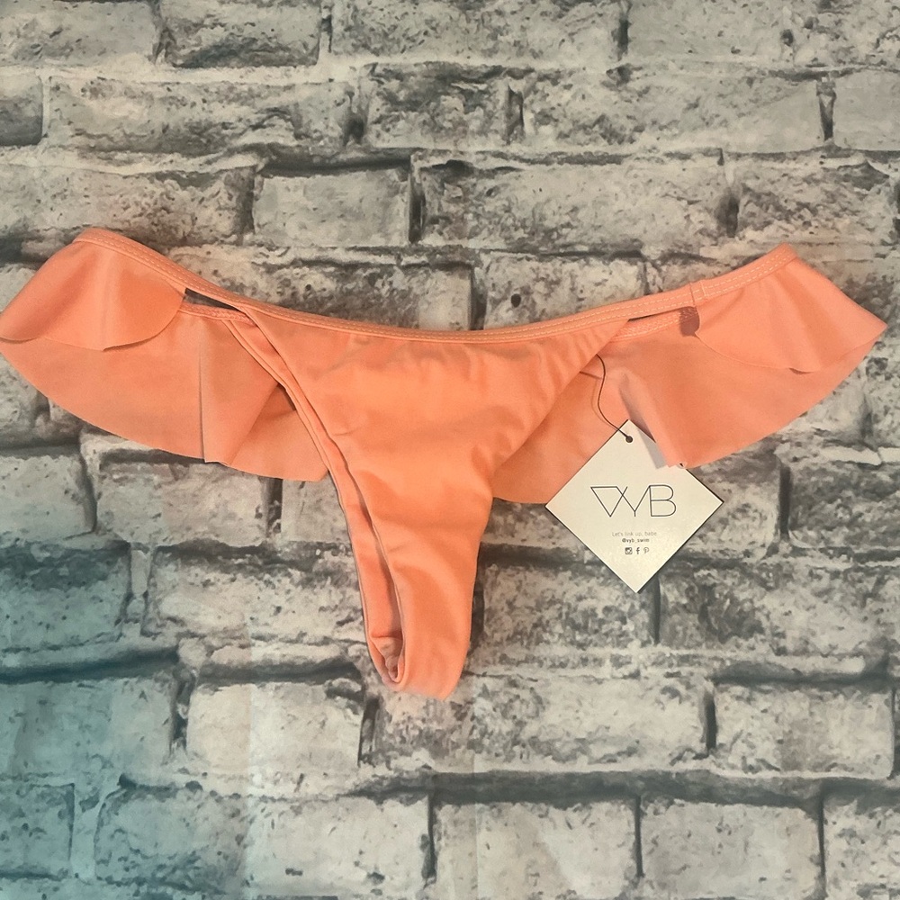Orange Ruffle Bikini Bottom~